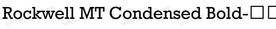 Rockwell MT Condensed Bold字体转换